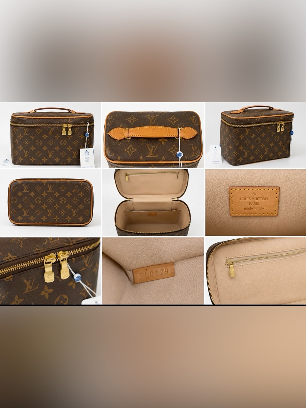 Louis Vuitton Nice Large Monogram Vanity Case Made in Italy Authenticated